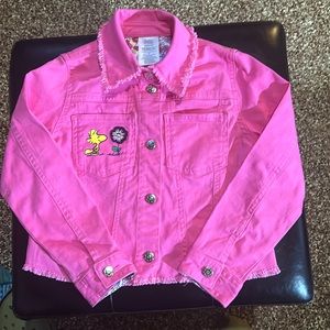 Peanuts pink girl Jean jacket